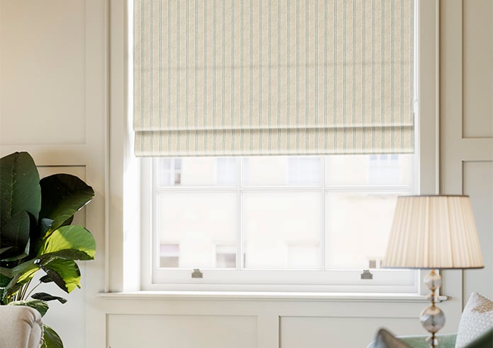 Emily Bond George Stripe Print, Fern - Twist&Fit Roman Blind - Image 5